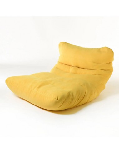 pouf fauteuil jaune